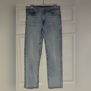 Men's American Eagle Outfitters Light Wash Slim Straight Jeans
